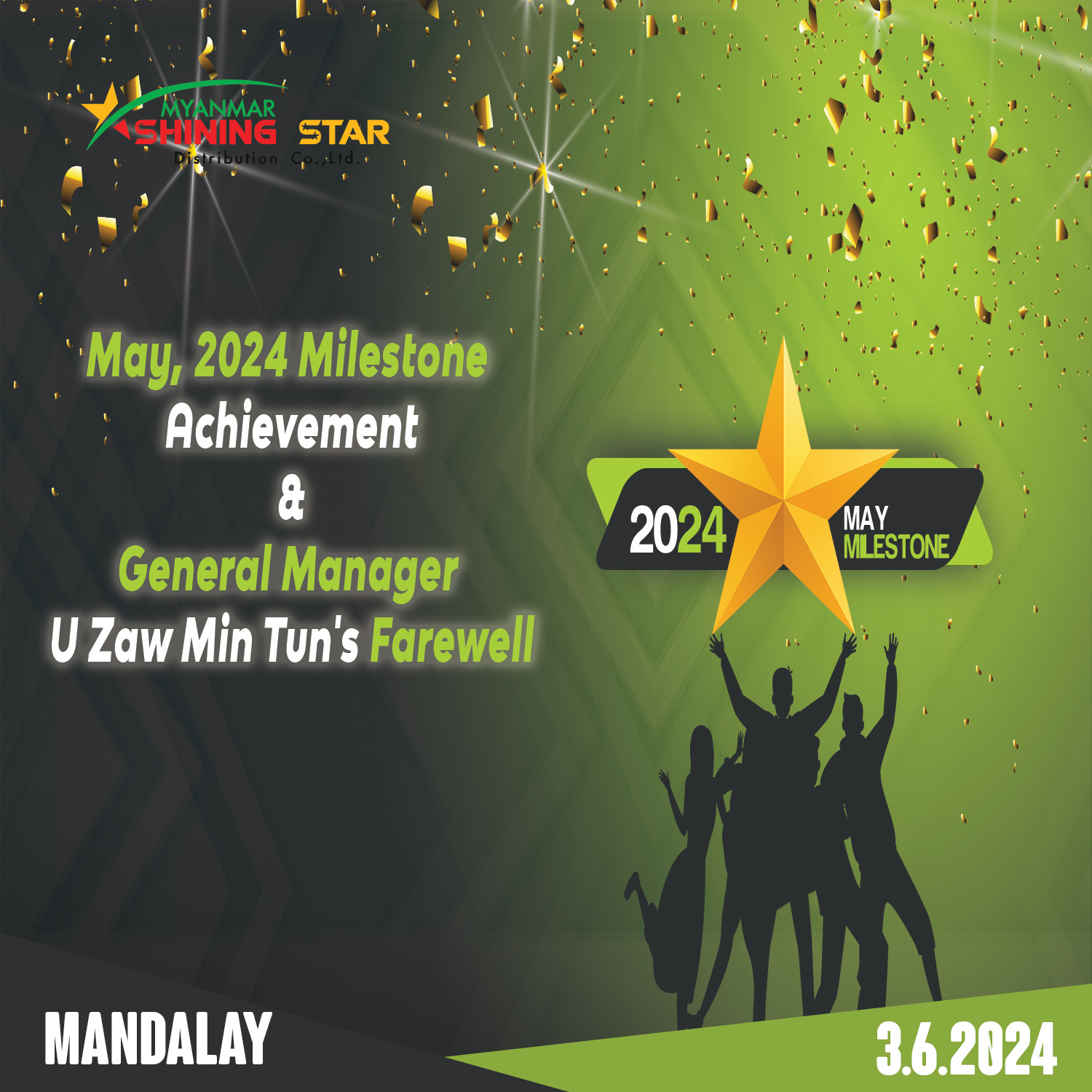❝ May 2024, Milestone Achievement & General Manager U Zaw Min Tun's Farewell (MANDALAY) ❞